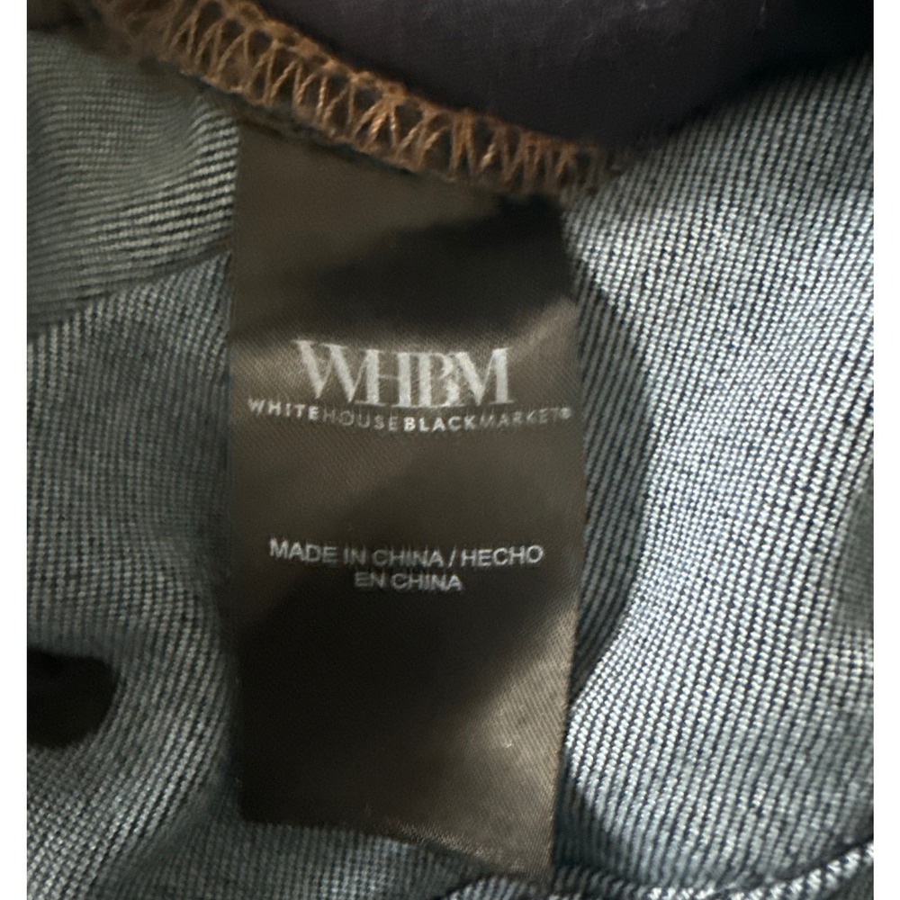 White House Black Market WHBM High-Rise Mariner Wide Leg Jeans Sailor Dark Sz 8 - Picture 11 of 15